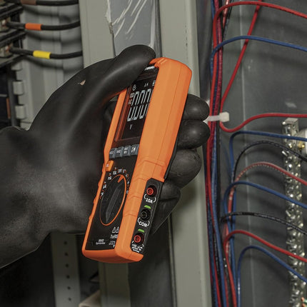 Klein Tools MM450 Multimeter, Slim Digital Meter, Auto-Ranging TRMS, 600V AC/DC Voltage, Current, Resistance, Temp, Frequency, Continuity, Orange