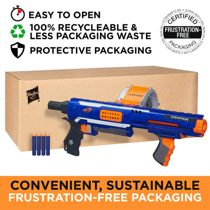 NERF Rampage N-Strike Elite Bláster de juguete con tambor de 25 dardos y tiro rápido para niños, adolescentes y adultos (exclusivo de Amazon)