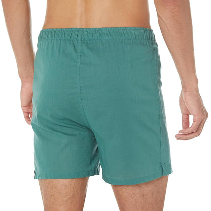 Nautica Men's Cotton Woven 3-Pack Boxers Shorts, Peacoat/Tidal Green/Sails Red Holiday, M