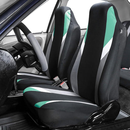 FH GROUP Front Set Cloth Car Seat Cover for Bucket Seats, 1-Piece Seat Cover, Universal Fit, Airbag Compatible, SUV, Van Seat Covers, Mint