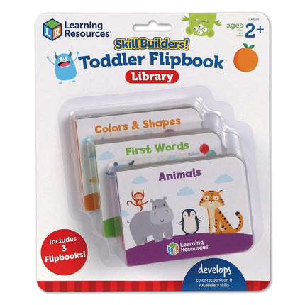 Learning Resources Skill Builders! Toddler Flipbook Library, 3 Pieces, Ages 2+, Educational Toys, Alphabet Learning, Toddler Learning Books, Toddler Activity Book