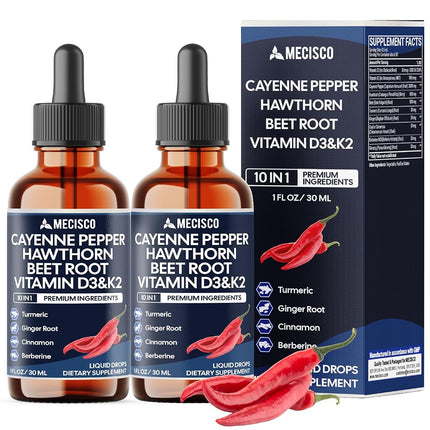 2 Packs of 30ml - Cayenne Pepper Liquid Drops with