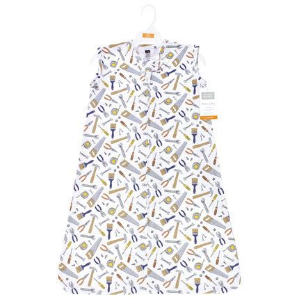 Hudson Baby Unisex Baby Cotton Sleeveless Wearable Sleeping Bag, Sack, Blanket, Construction Work, 18-24 Months