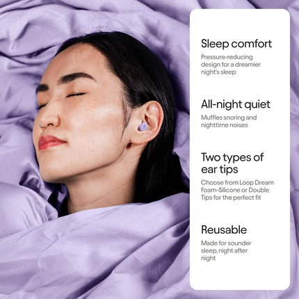 Loop Dream Ear Plugs - Soft Silicone Hearing Protection for Sleep & Snoring