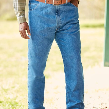 Wrangler Jean elástico robusto para hombre, lavado a la piedra, 50x30