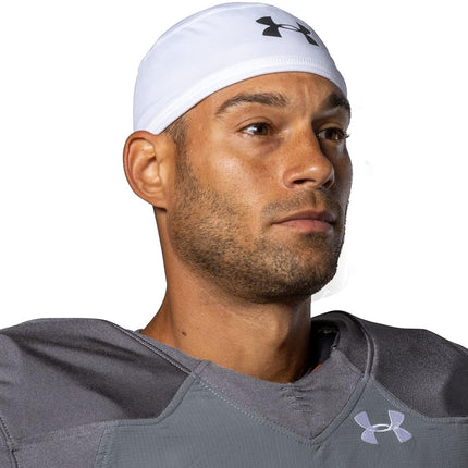 Under Armour Unisex's UA20900 Football Skull Cap, White, Adult-One Size
