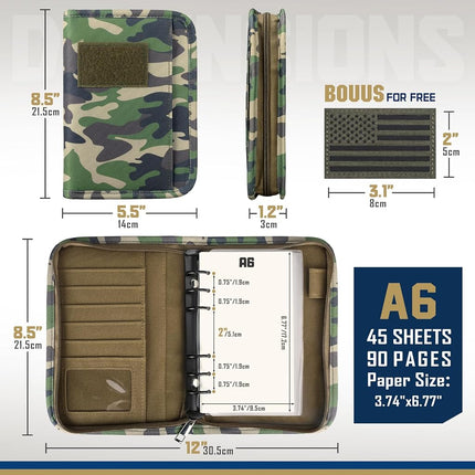 WYNEX Tactical Notebook Notebook, 45 Detachable Sheets for Office, S