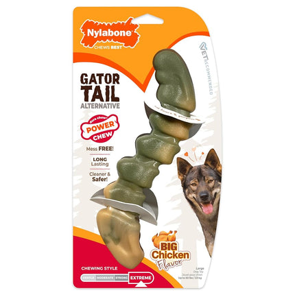 Nylabone Power Chew Gator Tail Alternative Dog Che