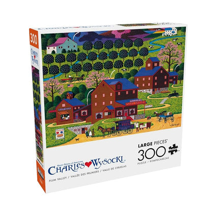 Buffalo Games - Charles Wysocki - Plum Valley - 300 Large Piece Jigsaw Puzzle for Adults - Challenging Puzzle Perfect for Game Nights