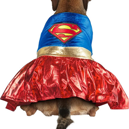 DC Comics Pet Costume, Supergirl, Large, Neck to Tail 22", Chest 23"