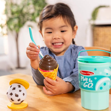 Melissa & Doug Play to Go 2-Pack: Cake and Cookies and Ice Cream, Play Food Travel Toys for Boys and Girls 3+