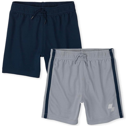 The Children's Place Toddler Boys Performance Basketball Shorts 2-Pack, Multi Clr, 4T