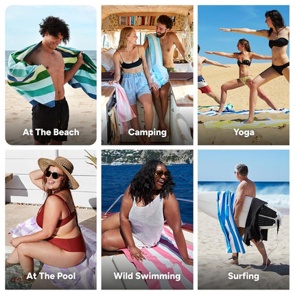 Dock & Bay Quick Dry Beach Towel - Summer - Cool Lagoon, Extra Large