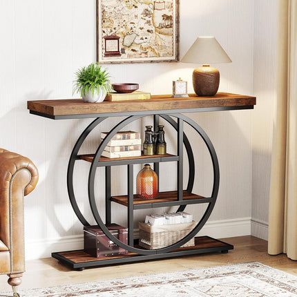 Tribesigns 105cm Console Table, 4-Tier Entryway Co