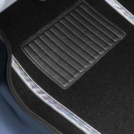 FH Group Car Floor Mats - Carpet Floor Mats for Cars, Universal Fit Automotive Floor Mats, All Purpose Car Floor Mats, Carpet Protector Mat for Most Sedan, SUV, Truck Floor Mats White