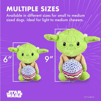 Star Wars 9" Yoda Easter Egg Squeaker Pet Toy for Dogs | Plush Stuffed Character