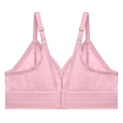Glamorise Bramour Gramercy Luxe Lace Bralette Wirefree Bra 7012 (Women's & Women's Plus) Mauve