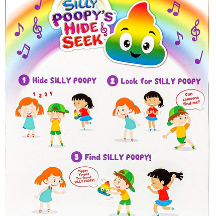 WHAT DO YOU MEME? Silly Poopy's Hide & Seek - The Talking, Singing Rainbow Poop Toy to Encourage Active Play for Kids Ages 3 Years and Up