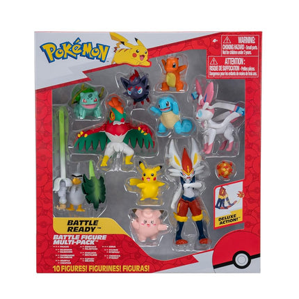Pokémon Battle Figure 10 Pack - One 4.5-Inch Cinderace Figure Plus Three 3-Inch and Six 2-Inch Battle Figures Including Pikachu (Amazon Exclusive)