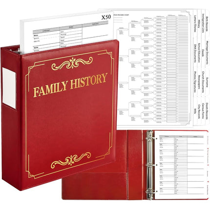 Family History Binder 3 Ring 50 Families Group She