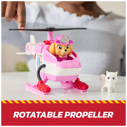 PAW Patrol Fire Rescue: Skye Rescue Fire Chopper with Action Figure, Kitty Friend & Toy Helicopter, Kids Toys for Boys & Girls Ages 3 and Up