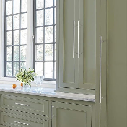 Amerock Bar Pulls 3-3/4 in (96 mm) Center-to-Center Stainless Steel Cabinet Pull, Stainless Steel