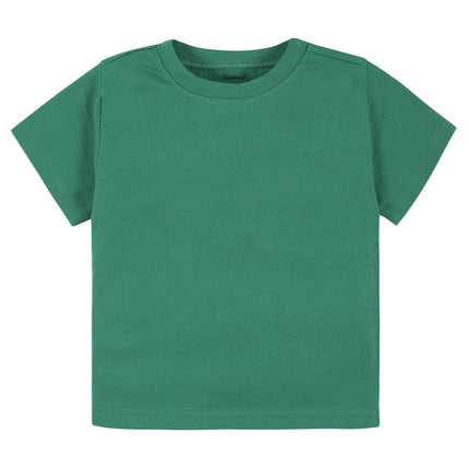 Gerber Baby Toddler 5-Pack Solid Short Sleeve T-Shirts Jersey 160 GSM, Kelly Green, 18 Months