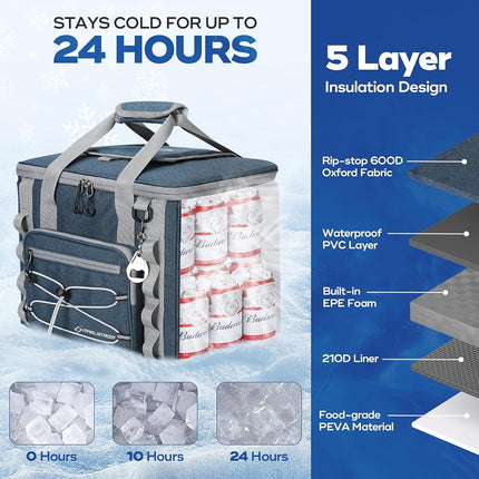 Maelstrom 30Can Collapsible Soft Cooler Bag, Leakproof Insulated Ice Chest