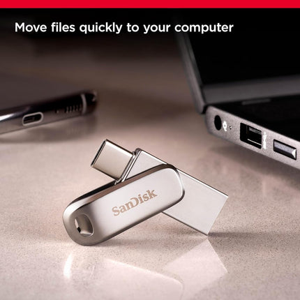 SanDisk Ultra Dual Drive Luxe 32GB USB Type-A and USB Type-C Flash Drive