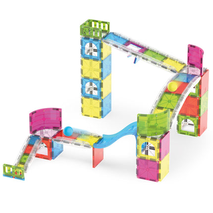Magna-Tiles Rail Racers Max 80-Piece Magnetic Construction Set, The Original Magnetic Building Brand