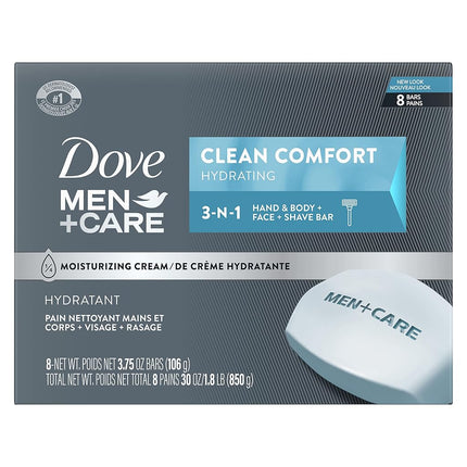 Dove Men+Care Body and Face Bar, Clean Comfort 4 o