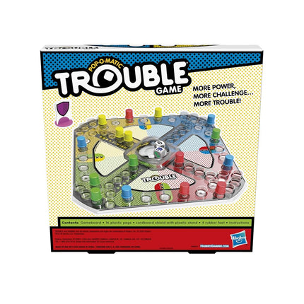 Hasbro Gaming Trouble Board Game Includes Bonus Power Die and Shield, Game for Kids Ages 5 and Up, 2-4 Players (Amazon Exclusive)