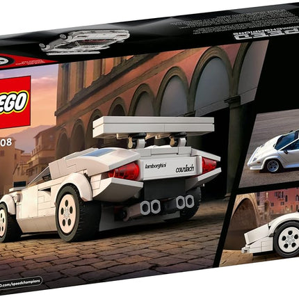 LEGO Speed Champions Lamborghini Countach 76908 Building Kit Age 8+ Includes a Driver Minifigure with Helmet and Wrench (262 Pieces)