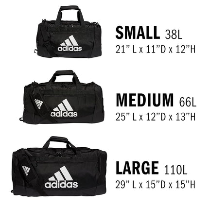 adidas Defender 4.0 Duffel Bag, durable athletic sports gym travel bag for men and women, Black/Gold Metallic, Small (38 L), Defender 4.0 Duffel Bag, Durable Athletic Sports Gym Travel Bag for Men and