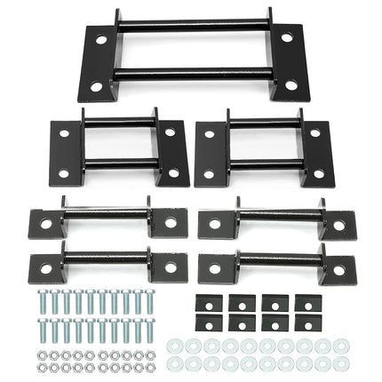 ALMULOO Supports de siège de 3e rangée compatibles avec les sièges Chevy Tahoe GMC Yukon 2000-2014 Supports avec gâches et boulons Acier Noir