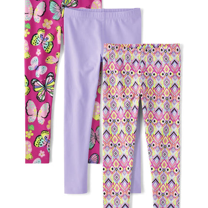 The Children's Place Girls' Printed Leggings 3-Pac