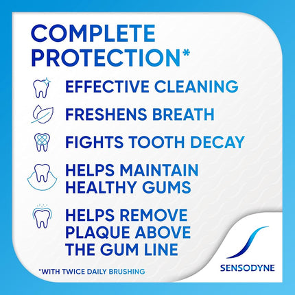 Sensodyne Complete Protection Sensitivity Toothpaste for Sensitive Teeth, Extra Fresh, 100mls (Pack of 2)
