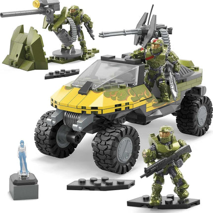 Mega Bloks Halo Universe Warthog de Secours de l'Équipe Rouge 324 pièces Ensemble de Jeu 3 Petites Figurines