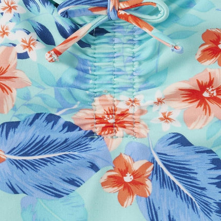 Maillot de bain une pièce The Children's Place pour filles, Tropical Mellow Aqua, Small
