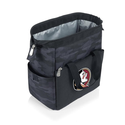 Picnic TIME NCAA Florida State Seminoles On The Go Lunch Bag Cooler, Soft Cooler Lunch Box, Insulated Lunch Bag, (Black Camo)