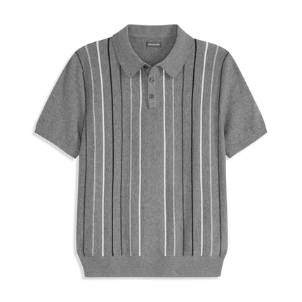 Camisa polo Van Heusen de manga corta para hombre con control de temperatura, corte regular con cierre de botones y broches, tejido refrescante, color gris Monument, talla grande