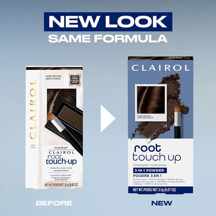 Clairol Temporary Root Touch-up Concealing Powder, Shade Medium Brown, 3 Count