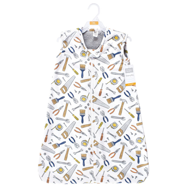 Saco de dormir de felpa de piel sintética unisex Hudson Baby, manta portátil, diseño de construcción, 0-6 meses, diseño de construcción, 0-6 meses