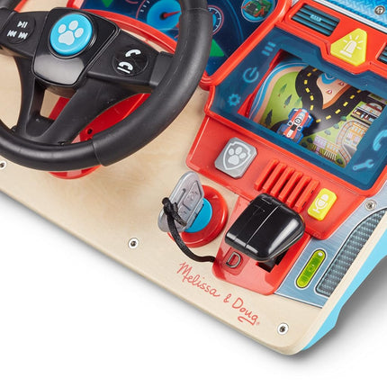Melissa & Doug - Paw Patrol Wooden Dashboard and Steering Wheel, Rescue Mission with Skye, Rubble, Marshall, Chase, Educational Game, 3+ Years, Gift for Boys and Girls
