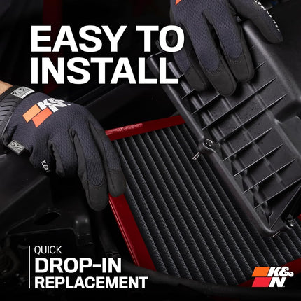 K&N Dryflow Lifetime Engine Air Filter: High Performance, Dry Synthetic, Washable, Premium, Replacement Filter: Compatible with 2018-2021 Jeep Wrangler JL and Gladiator, SA-5076