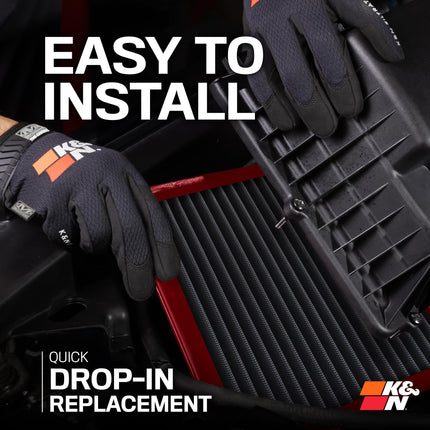 K&N Dryflow Lifetime Engine Air Filter: High Performance, Dry Synthetic, Washable, Premium, Replacement Filter: Compatible with 2018-2021 Jeep Wrangler JL and Gladiator, SA-5076