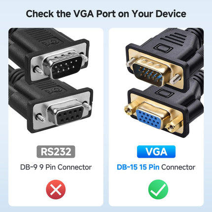 Cable Matters Cable de extensión VGA (Cable VGA Macho a Hembra) - 3 Metros