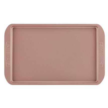 Molde antiadherente Farberware, bandeja/placa de horno antiadherente - 11 x 17 pulgadas, rojo oro rosa