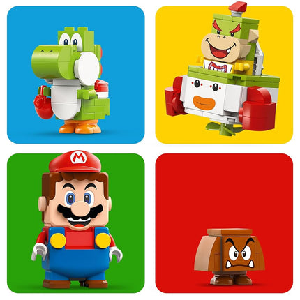 LEGO Super Mario Adventures with Interactive Mario, Bowser Jr.’s Clown Car Vehicle Set, with Yoshi Toy, Nintendo Gift for 6 Plus Year Old Boys, Girls and Gamers 71439
