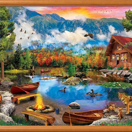 MasterPieces 1000 Piece Jigsaw Puzzle for Adults, Family, Or Youth - Sunset Canoe - 19.25" x26.75